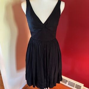 J Crew Black Silk Dress
